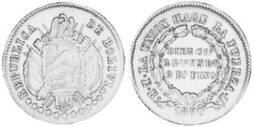 10 Centavos 1870-1871
