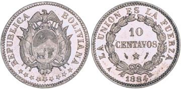 10 Centavos 1883-1884