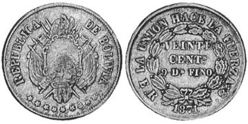 20 Centavos 1871-1872