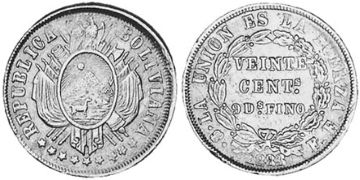 20 Centavos 1872-1885