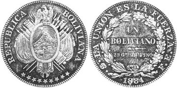 Boliviano 1884-1893