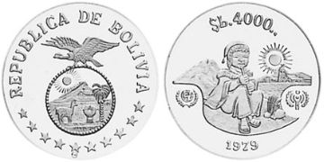 4000 Pesos Bolivianos 1979