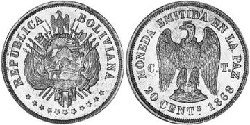 20 Centavos 1868
