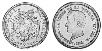 1/2 Bolívaru 1887