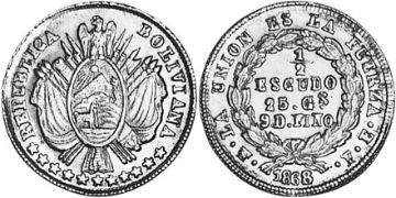 1/2 Escudo 1868