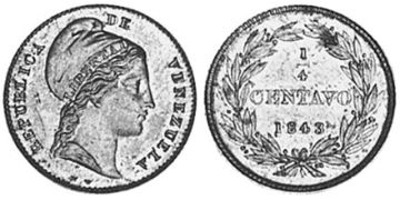 1/4 Centavo 1843-1852