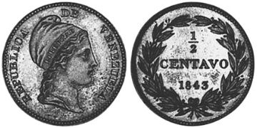 1/2 Centavo 1843-1852