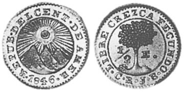 1/2 Escudo 1828-1849