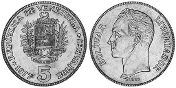5 Bolívarů 1977