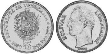 5 Bolívarů 1989-1990