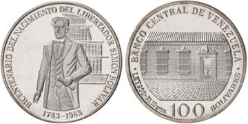 100 Bolívarů 1983