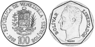 100 Bolívarů 1998