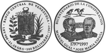 500 Bolívarů 1997