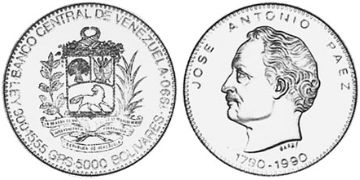 5000 Bolívarů 1990