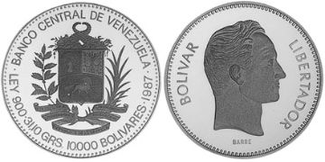 10000 Bolívarů 1987