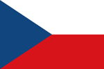 Vlajka se skládá z horního pruhu bílého a dolního pruhu červeného, mezi něž je vsunut žerďový modrý klín do poloviny délky vlajky. Poměr šířky vlajky k její délce je 2:3. Vlajka Česká republika