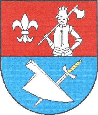 V červeno-modře děleném štítě nahoře lilie a vyrůstající obrněný muž se sekyrou přes rameno, vše stříbrné, dole kosmo položená stříbrná radlice šikmo podložená stříbrným postaveným mečem se zlatým jílcem. Znak Bohdalice-Pavlovice