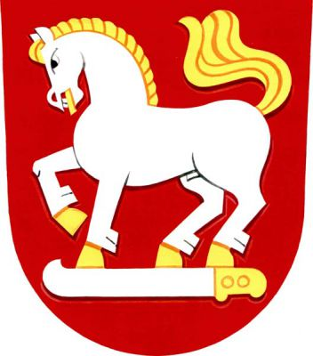V červeném štítě kráčí po stříbrném vinařském noži se zlatou rukojetí stříbrný kůň se zlatou zbrojí, ocasem a hřívou. Znak Dolní Nětčice