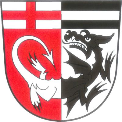 Červeno - stříbrně polcený štít se stříbrno - černě polcenou hlavou. V pravé půli hlavy červený heroldský kříž, v levé půli stříbrné břevno. Ve štítě doleva obrácený ohlížející se stříbrno - černě polcený se drak. Znak Mladějov na Moravě