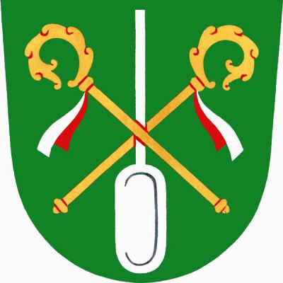 V zeleném štítě zkřížené zlaté berly se stříbrnými a červenými sudarii, proložené uprostřed postaveným stříbrným veslem. Znak Rudimov